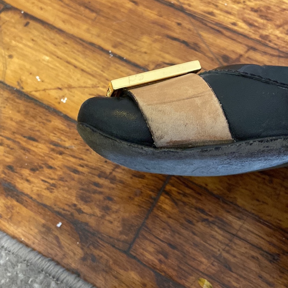 Tory Burch Black Buckle Ballet Flats - Picture 5 of 7